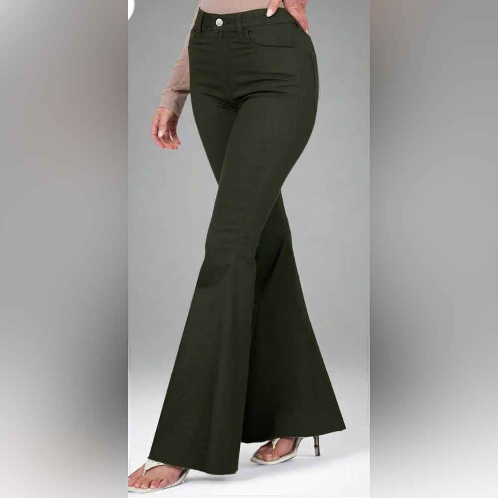 Zenana Olive Super Flare Pants
